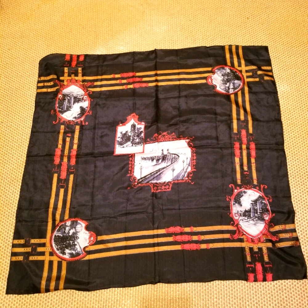 Vintage silk scarf by Happiness